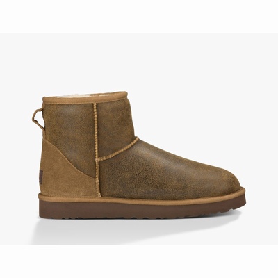 Botas UGG Classic Mini Bomber Homem Marrom | PT-IHBAF